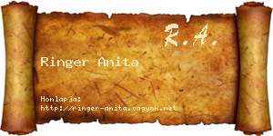 Ringer Anita névjegykártya